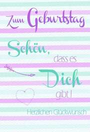 Faltkarte "Streifen lila-türkis" - Geburtstag Faltkarte "Streifen lila-türkis" - Geburtstag