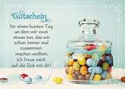 Postkarten: Gutschein für einen bunten Tag, 12 Stück Postkarten: Gutschein für einen bunten Tag, 12 Stück