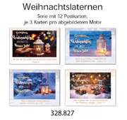 Postkartenserie Weihnachten: Laternen, 12 Stück Postkartenserie Weihnachten: Laternen, 12 Stück