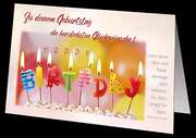 Faltkarten Geburtstag, 5 Stück Faltkarten Geburtstag, 5 Stück