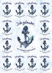 Jahreslosung 2020 - Aufkleber-Gruß-Karten, 12 Stk - Aquarell Anker Jahreslosung 2020 - Aufkleber-Gruß-Karten, 12 Stk - Aquarell Anker