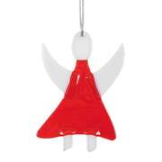 Baumschmuck aus Glas "Engel" - rot Baumschmuck aus Glas "Engel" - rot