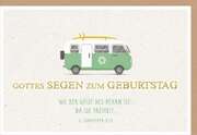 Faltkarte "Gottes Segen zum Geburtstag/Bulli" Faltkarte "Gottes Segen zum Geburtstag/Bulli"