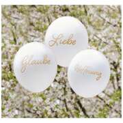 Luftballons "Glaube Liebe Hoffnung" 12er Pack Luftballons "Glaube Liebe Hoffnung" 12er Pack