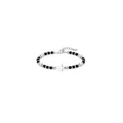 Perlenarmband "Kreuz" - schwarz Perlenarmband "Kreuz" - schwarz