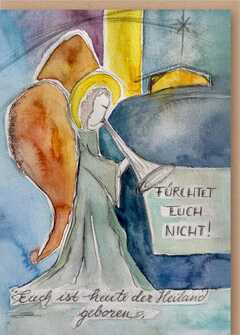 Simone Riedel - Faltkarte "Engel" - Fürchtet euch nicht! Faltkarte "Engel" - Fürchtet euch nicht!