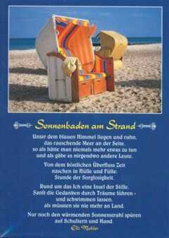 Postkarten: Sonnenbaden am Strand, 12 Stück