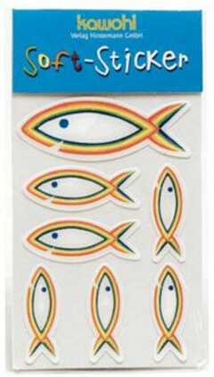 Soft-Sticker: Regenbogenfisch - gemalt