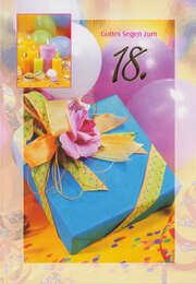 Faltkarten 18. Geburtstag - 5 Stück Faltkarten 18. Geburtstag - 5 Stück