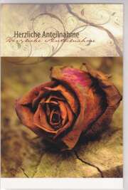 Matthias Mäder - Matthias Mäder - Faltkarte "Herzliche Anteilnahme" Faltkarte "Herzliche Anteilnahme"