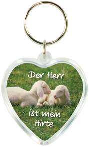 Schlüsselanhänger Herz: Der Herr ist mein Hirte Schlüsselanhänger Herz: Der Herr ist mein Hirte