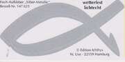 Fischaufkleber Ichthys "Silber Metallic" Fischaufkleber Ichthys "Silber Metallic"