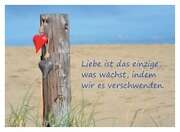 Liebe ist das einzige was wächst, indem wir es verschwenden - Postkarte Liebe ist das einzige was wächst, indem wir es verschwenden - Postkarte