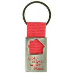 Schlüsselanhänger "Haus" - rot