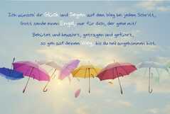 Ich wünsch' dir Glück und Segen (Motiv Regenschirme)