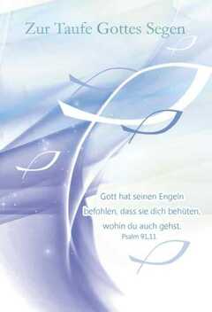 Faltkarte - Taufe Psalm 91,11