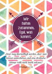 Postkarte "Wir halten zusammen. Egal was kommt." - 10 Stk. Postkarte "Wir halten zusammen. Egal was kommt." - 10 Stk.