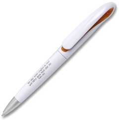 Kugelschreiber  "David" - weiß-orange