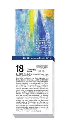 Neukirchener Abreißkalender 2018 - Großdruck